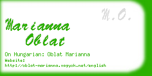 marianna oblat business card